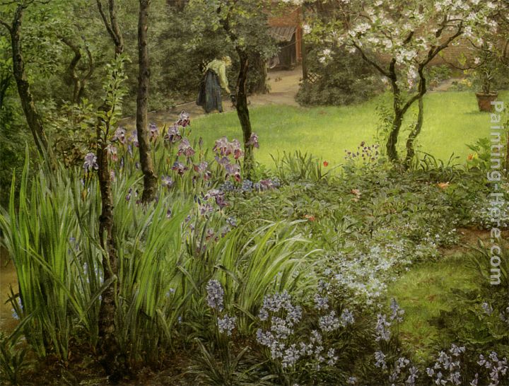 A London Garden painting - Thomas Matthews Rooke A London Garden art painting